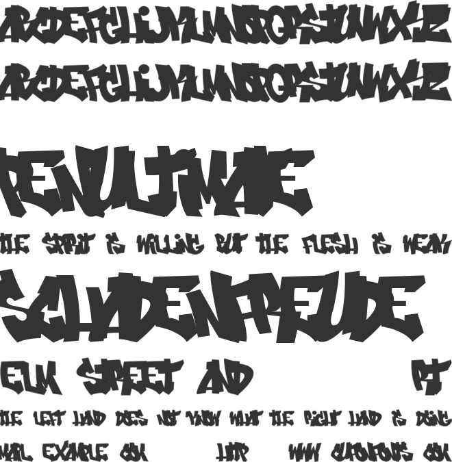 Sikz Tm Burner font preview