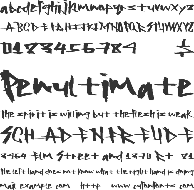 RockingTimes font preview