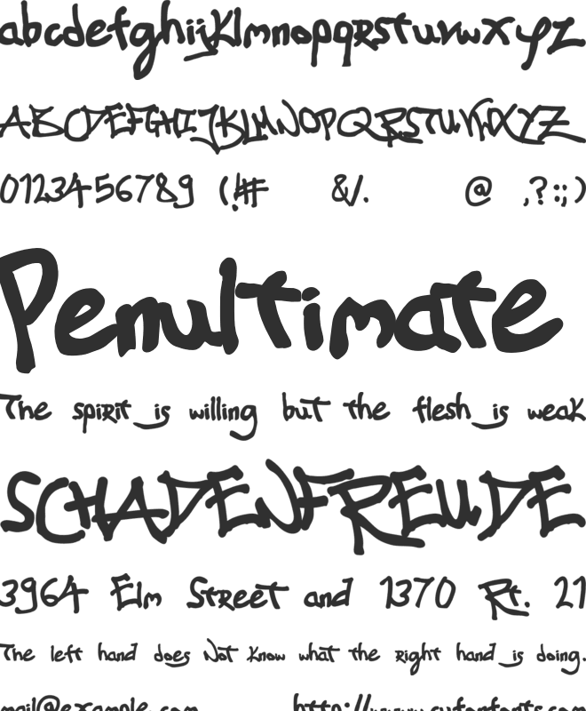 My Town font preview