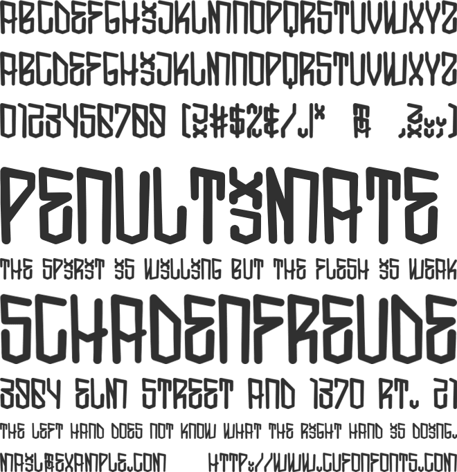 SoCal font preview