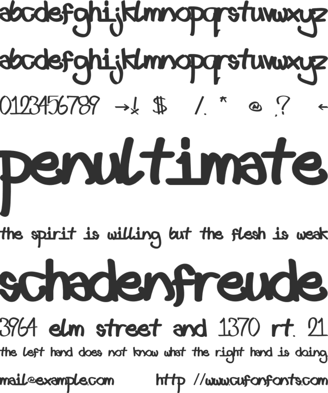 First font lower fat font preview