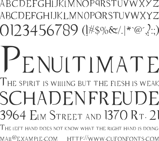 Supernatural Knight font preview