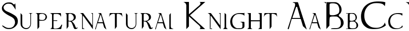Supernatural Knight font