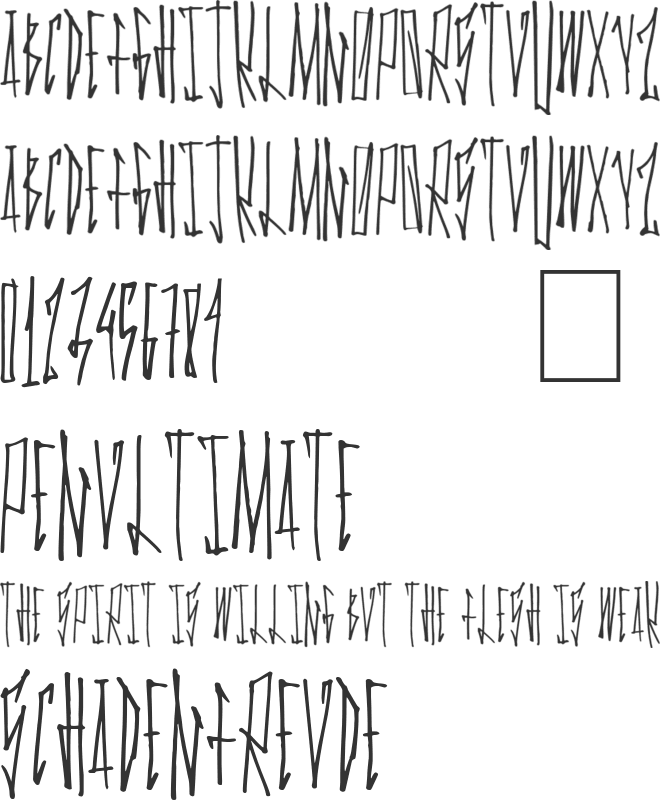 GanstaWalk font preview