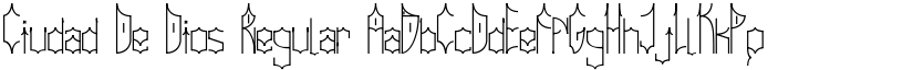 Ciudad De Dios Regular font