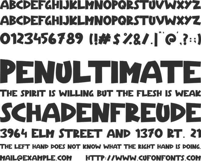 Shellby font preview