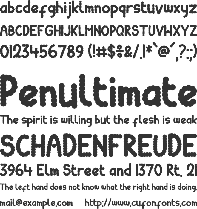 Round Chips font preview