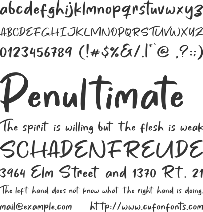 Bajurie font preview