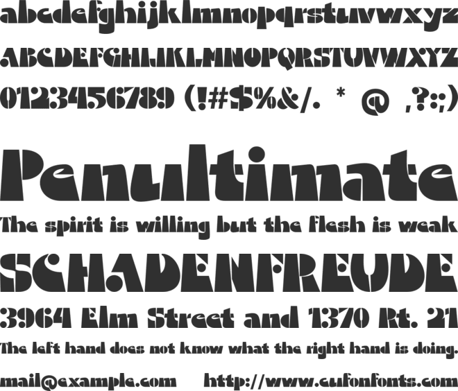 BUSSHER font preview