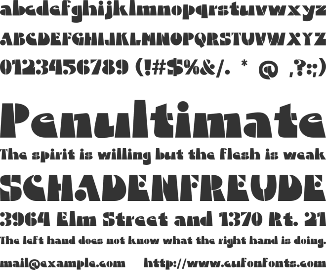 BUSSHER font preview