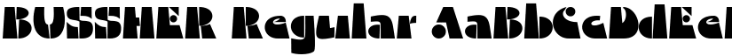 BUSSHER Regular font
