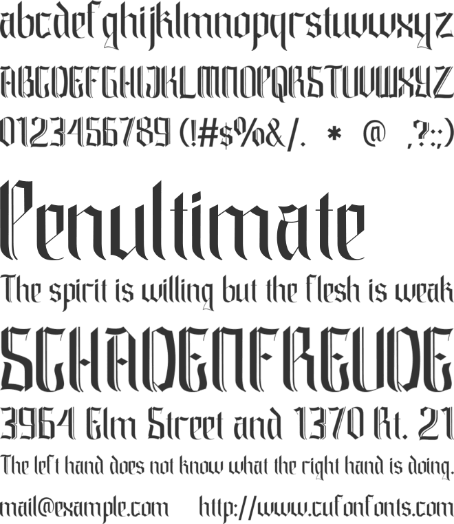 black pride font preview