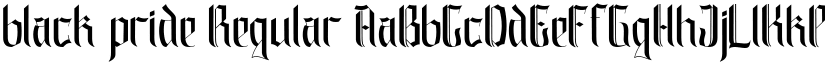 black pride Regular font