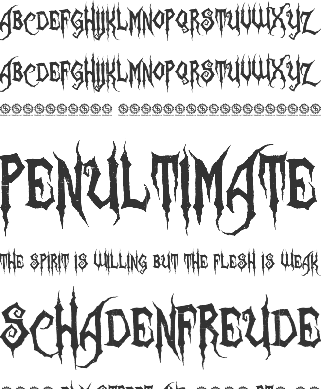 Zombie Holocaust font preview