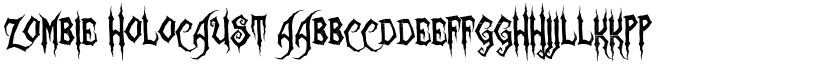 Zombie Holocaust font