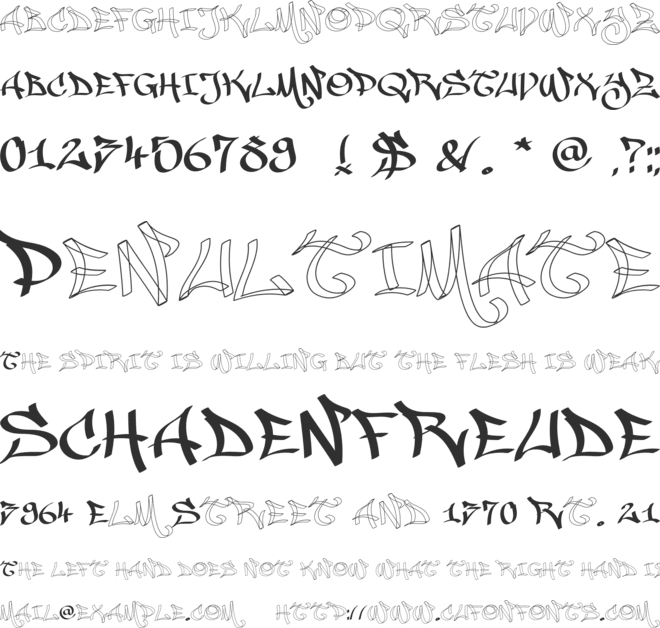 MALICE font preview