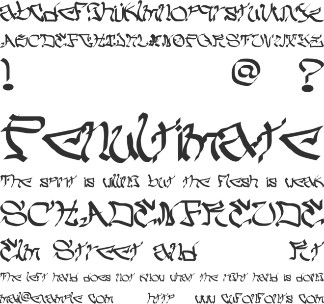 My Crazy Text font preview
