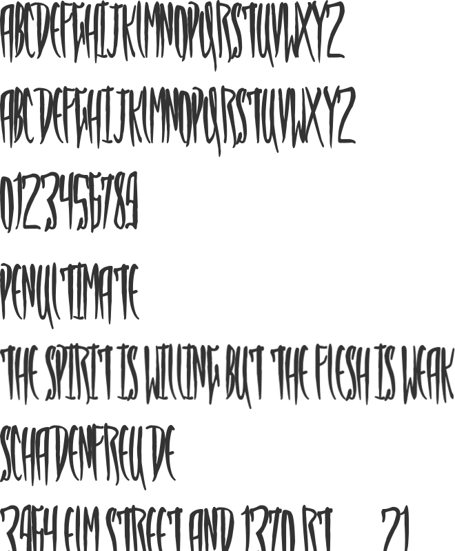 TrainYard font preview
