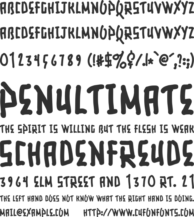 Elusive font preview