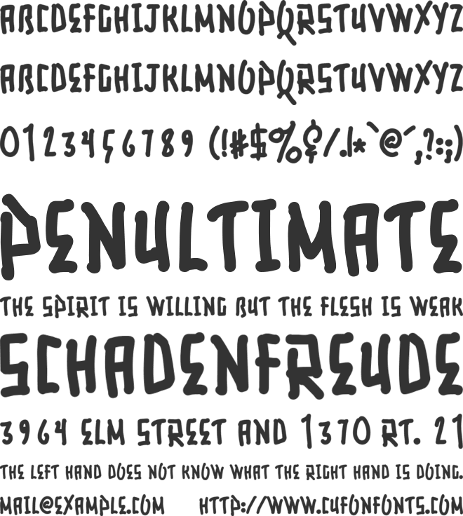 Elusive font preview