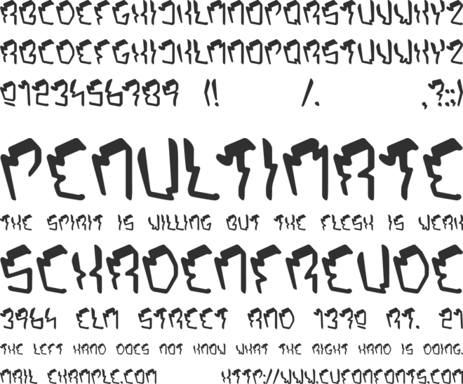 OctopusOrbit font preview