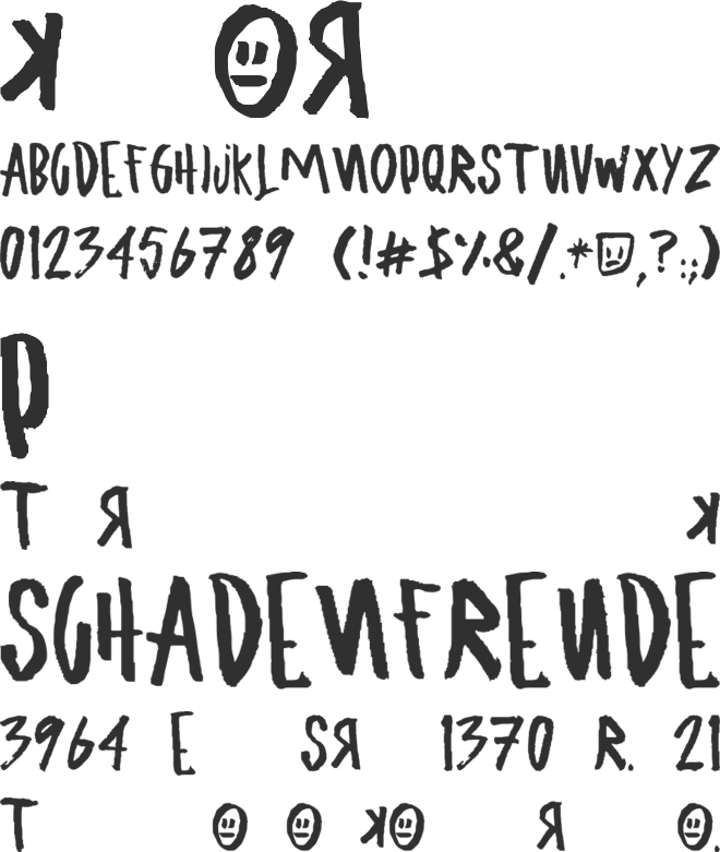 ugly boy font preview
