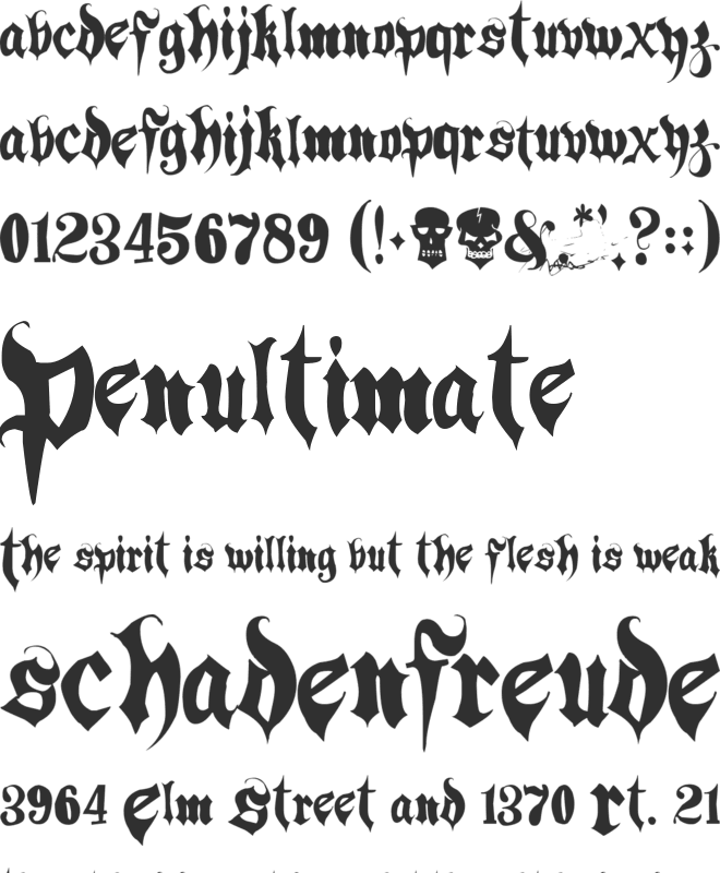Hacjiuza font preview