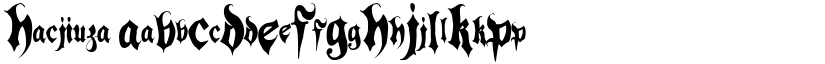 Hacjiuza font