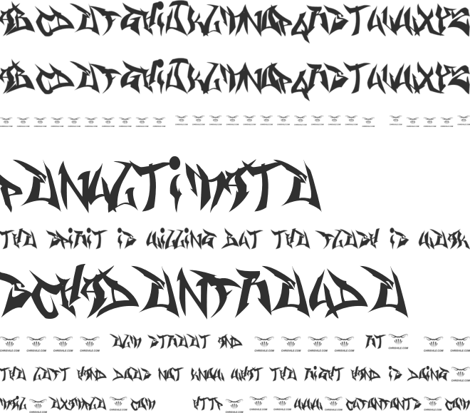 Gas Mask Warriors font preview