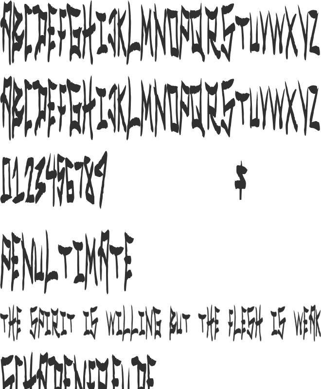 MetalSpectacular font preview