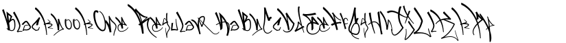 BlackbookOne Regular font