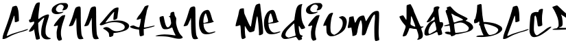 ChillStyle Medium font