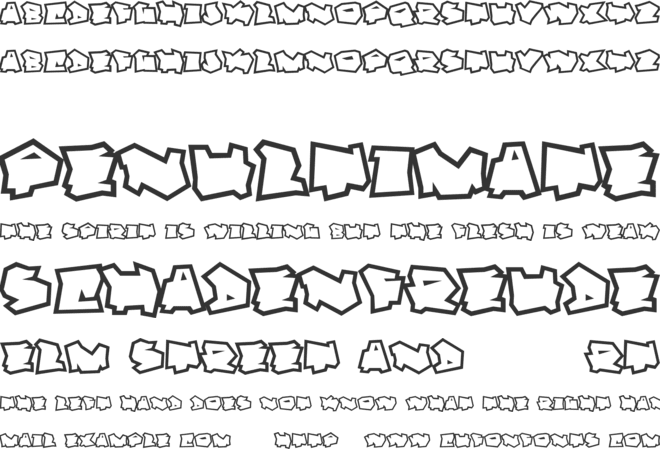 Dortmund Outline font preview