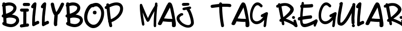 BillyBop_maj_tag Regular font
