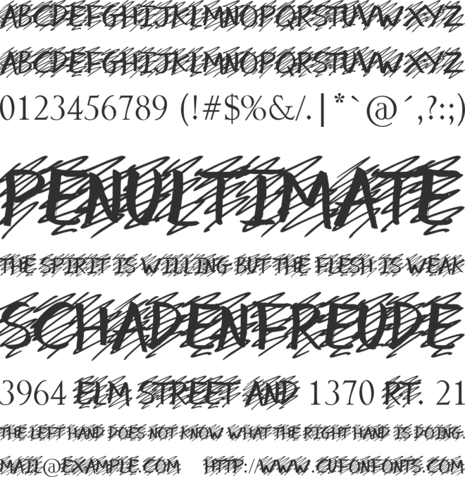 my mistake font preview
