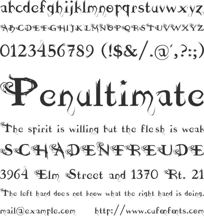 Dilana Experimentype font preview