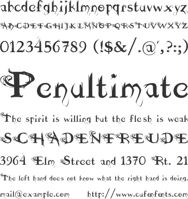 Dilana Experimentype font preview