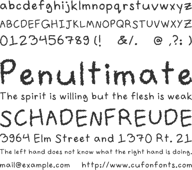 Angelknives font preview