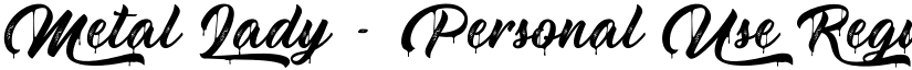 Metal Lady - Personal Use font download