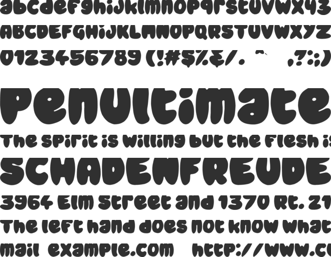 Chubby Rounded font preview