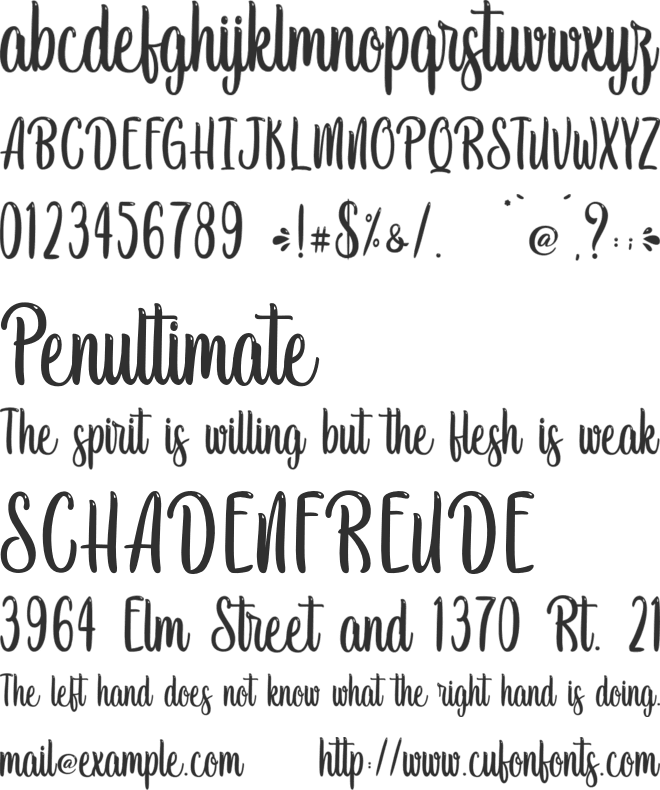 Lisa Babe - Personal Use font preview