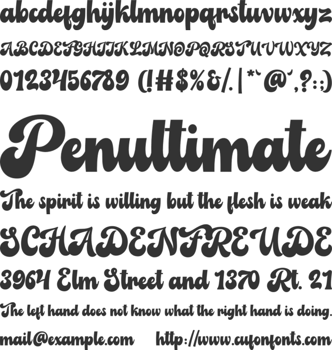 Balbaleo font preview