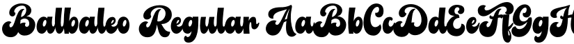Balbaleo Regular font