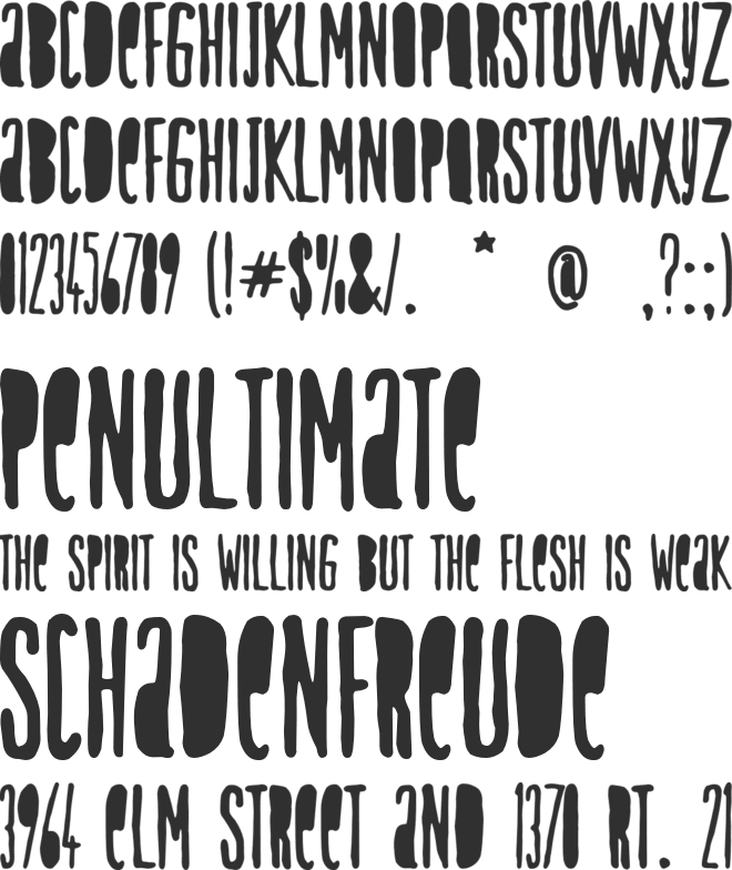 Hospitalete font preview