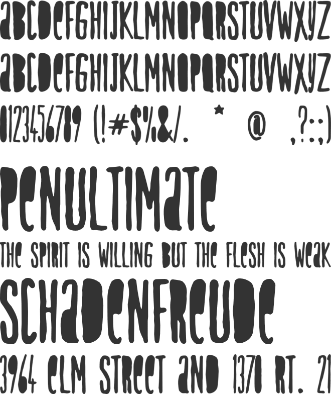 Hospitalete font preview