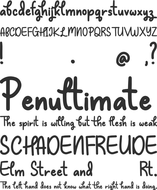 Be Simply font preview