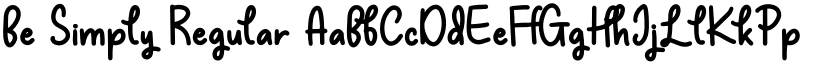 Be Simply Regular font
