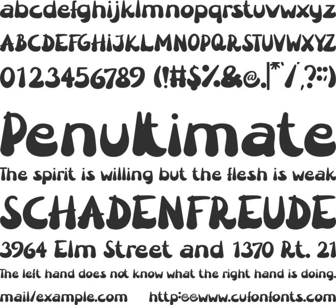Couple Date font preview