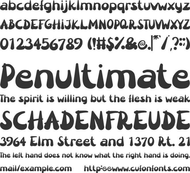 Couple Date font preview