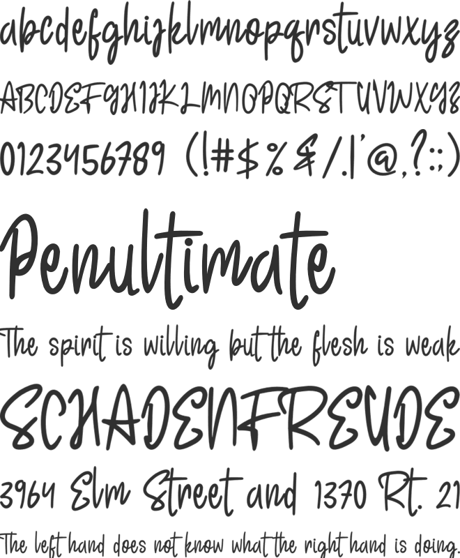 Happy January font preview